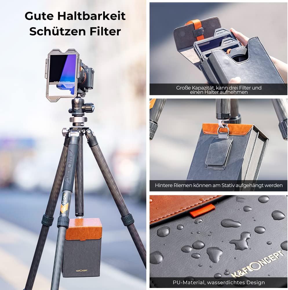 K&amp;F CONCEPT Rechteckfilter Set | inkl.95mm CPL Filter+ ND1000+ GND8 Verlaufsfilter+ Filterhalter+ 4e