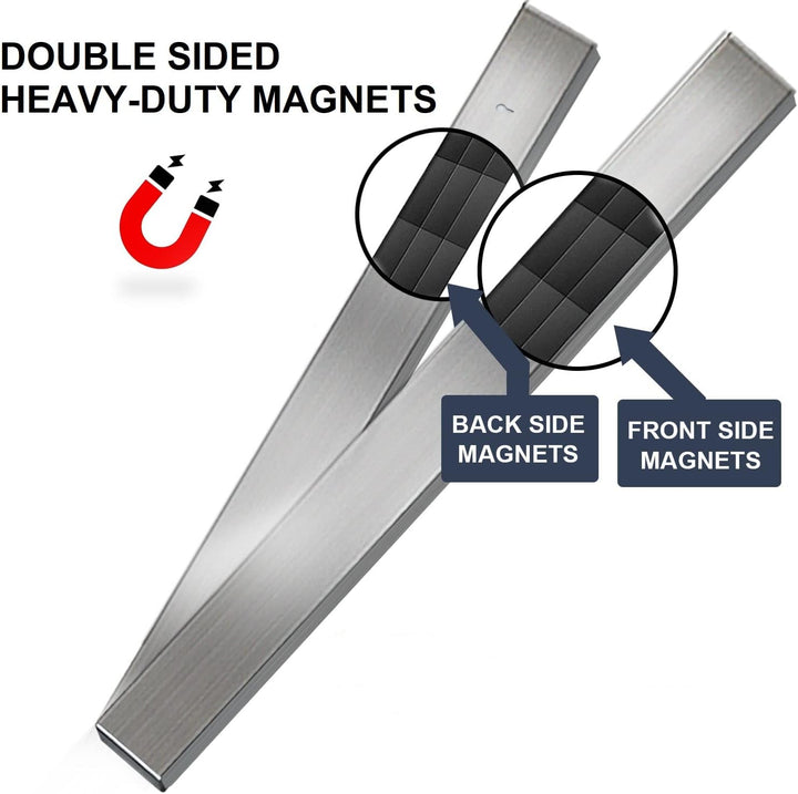 Rymmzone Magnetischer Messerhalter für Kühlschrank, 43.2 cm doppelseitiger Messer-Magnetstreifen, Ve
