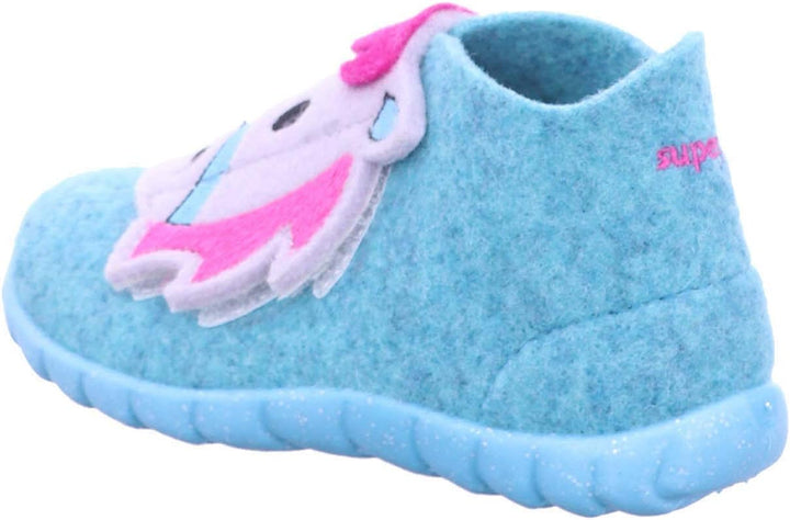 Superfit Baby-Mädchen Happy Hausschuhe 24 EU Turchese 7500, 24 EU Turchese 7500