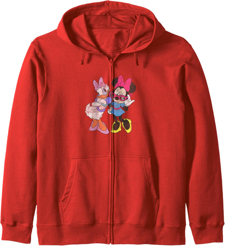 Disney Mickey And Friends Daisy & Minnie Vintage Distressed Kapuzenjacke