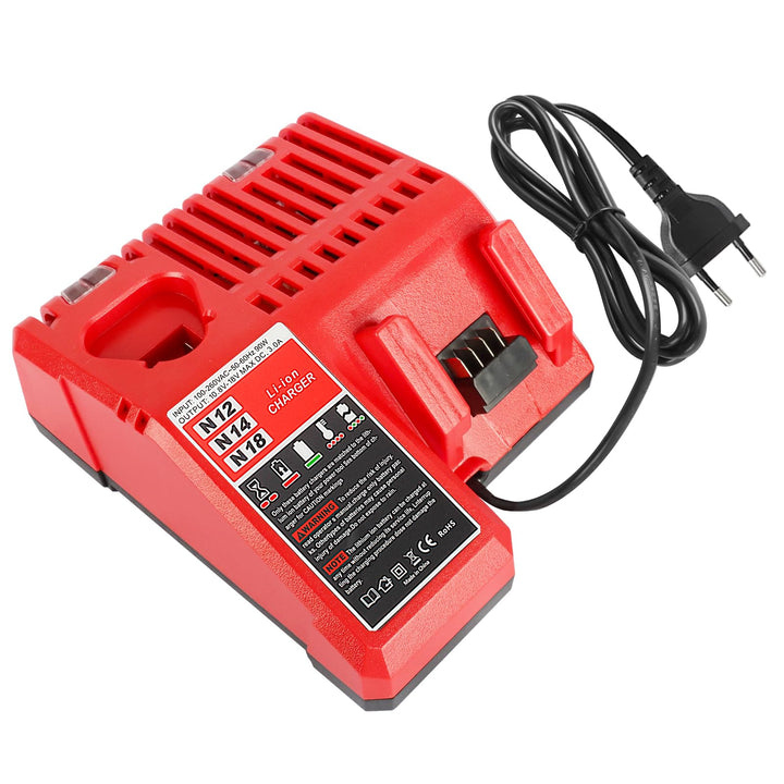 Powarobor M12-18C Multi-Voltage Ersatz Schnellladegerät Kompatibel mit Milwaukee 12V-18V Li-ion Akku