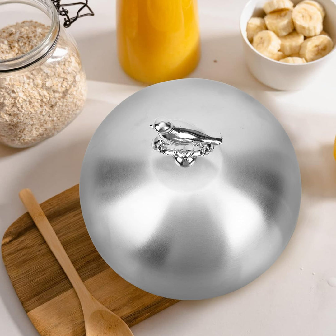 Zerodeko Edelstahl Food Dome Cover Praktische Steak Abdeckung Für Grill Und Küche Silber Schützt Leb