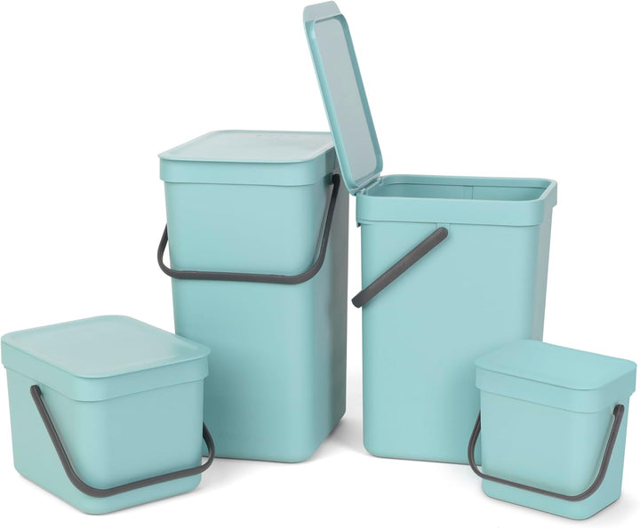 Brabantia 109645 Sort & Go Einbaubehälter, Plastik,Minzgrün,6L Minzgrün 6 Liter, Minzgrün 6 Liter