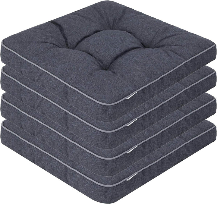 PillowPrim 4er Set Stuhlkissen 49x47 cm Sitzauflagen Polsterauflagen Outdoor/Indoor Aussen/Innen Gar