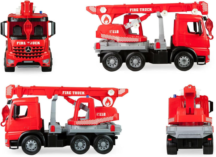 Lena 02175 Mercedes-Benz Giga Trucks Feuerwehr Kranwagen Arocs, Starke Riesen Feuerwehrkran rot, mit