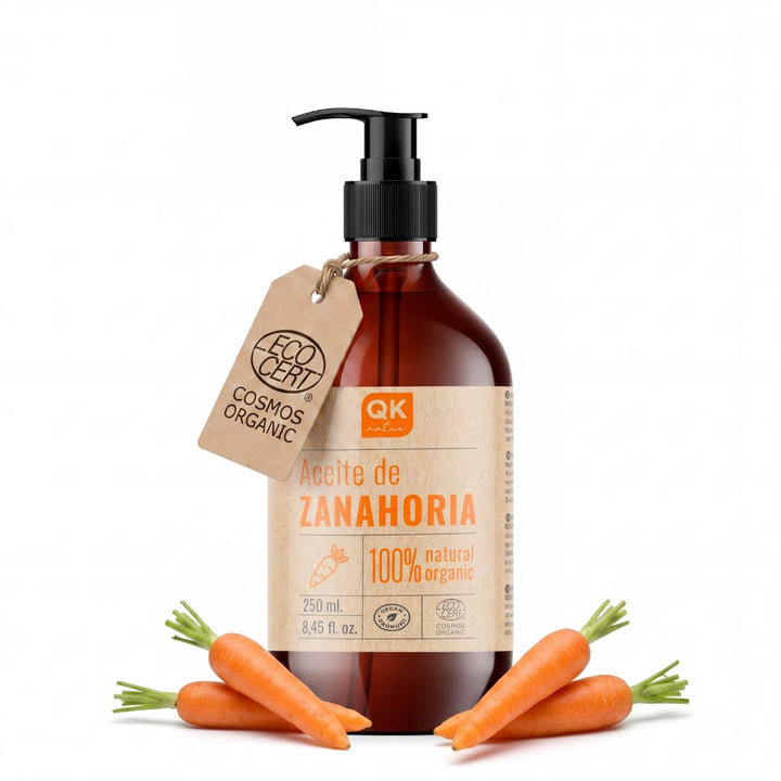 Qknatur – KAROTTENÖL 250 ml – 100% rein und natürlich – natürlicher Sonnenbräuner – spendet Feuchtig