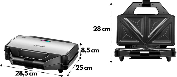 XXL Sandwichmaker | 4 Sandwichecken | Cool-Touch-Gehäuse | Antihaftbeschichtung | Sandwichtoaster |