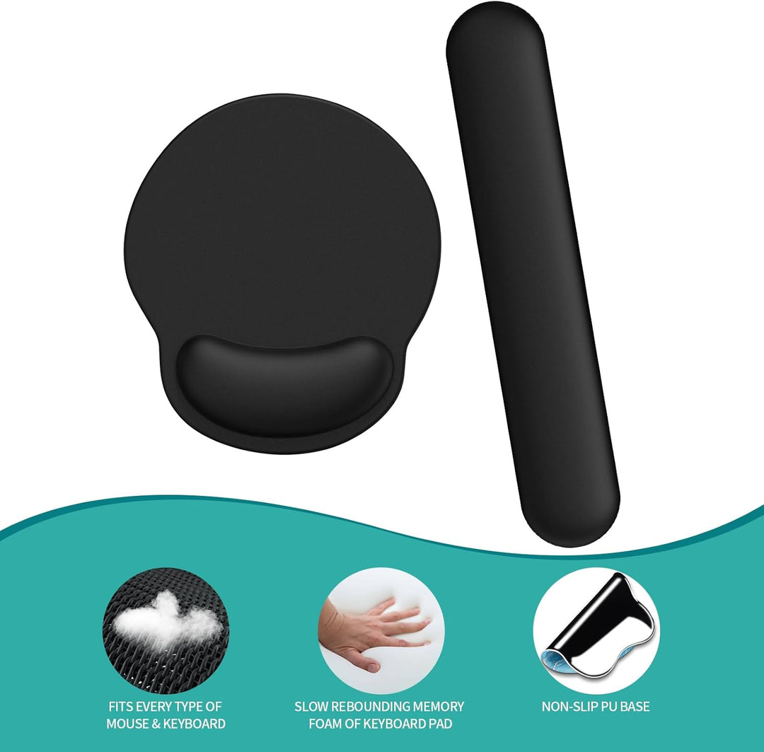 Giecy Mauspad mit handauflage und handballenauflage Tastatur, Ergonomisches Mouspad mit gelkissen &