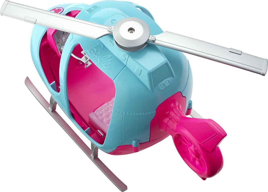 Barbie FWY29 - Hubschrauber in Pink und Blau, Spielzeug Geschenk für Kinder von 3 bis 7 Jahren, Hubs