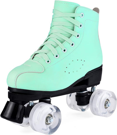 YUDOXN Damen Klassische Retro Rollschuhe.Klassische Retro Rollschuhe.Classic Roller, komfortabl LED
