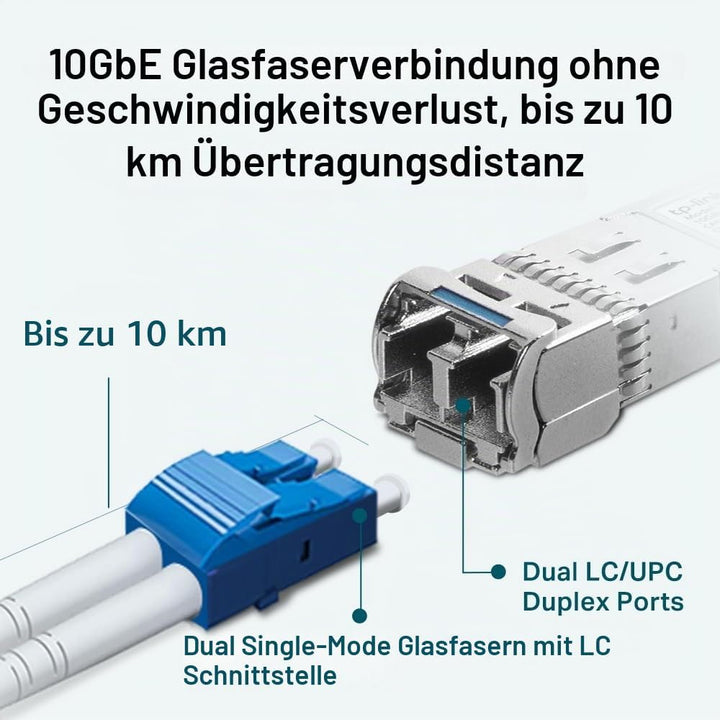 TP-Link TL-SM5110-LR Schwarz 10GBase-SR, Single-mode, 10GBase-SR, Single-mode