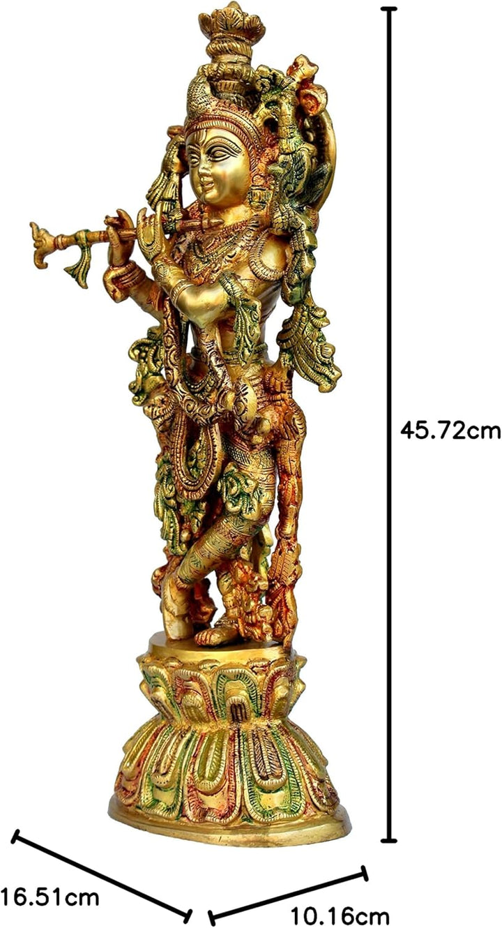 eSplanade Radha Krishna Kishan Murti Idol Statue Skulptur | Pooja Idols | Heimdekoration (45,7 cm),