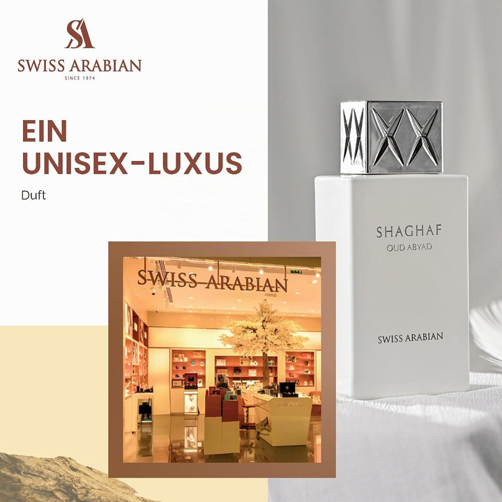 Swiss Arabian Shaghaf Abyad OUD EDP 75 ml White, White