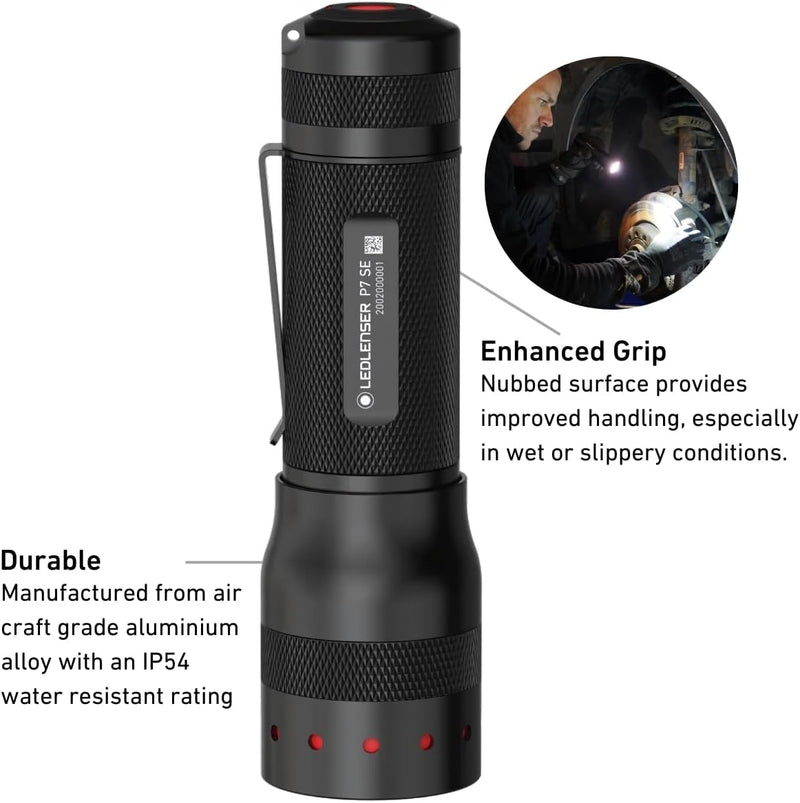 Ledlenser P7 SE LED Taschenlampe | Led Batterie Taschenlampe fokussierbar | Allround Leuchte mit 500