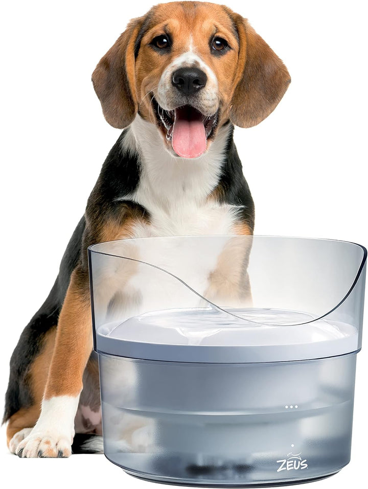 Zeus Fresh & Clear Trinkbrunnen für Hunde, mit Spritzschutz, 1,5L
