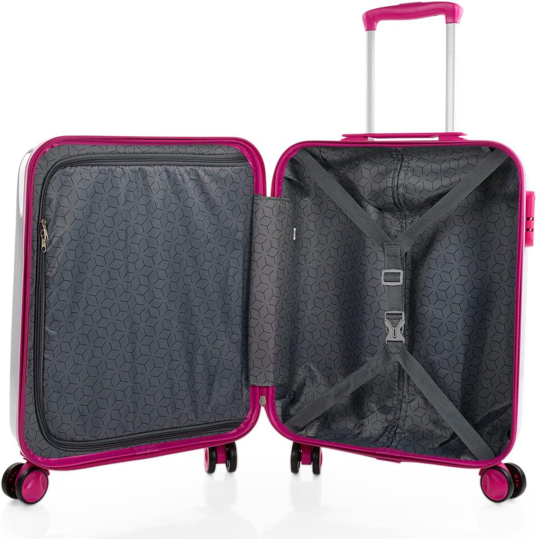 Trolley Handgepäck Cabin Trolley Koffer Reisekoffer Hartschalenkoffer mit Z Blanco-fucsia S + XS, Bl