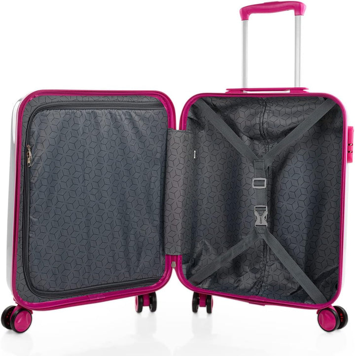 Trolley Handgepäck Cabin Trolley Koffer Reisekoffer Hartschalenkoffer mit Z Blanco-fucsia S + XS, Bl