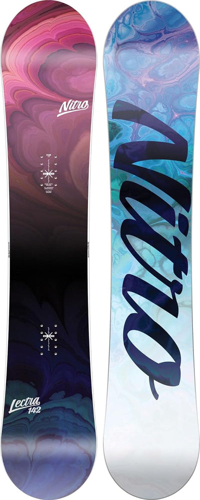 Nitro Damen Lectra 23 Fehlerverzeihenden All Mountain Girls Snowboard für Einsteiger, Fortgeschritte