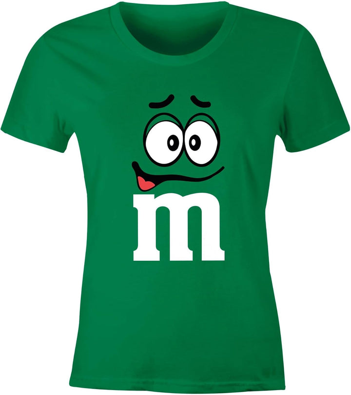 MoonWorks® Damen T-Shirt Fasching Karneval M Aufdruck Gruppen- Kostüm Verkleidung Last Minute Faschi