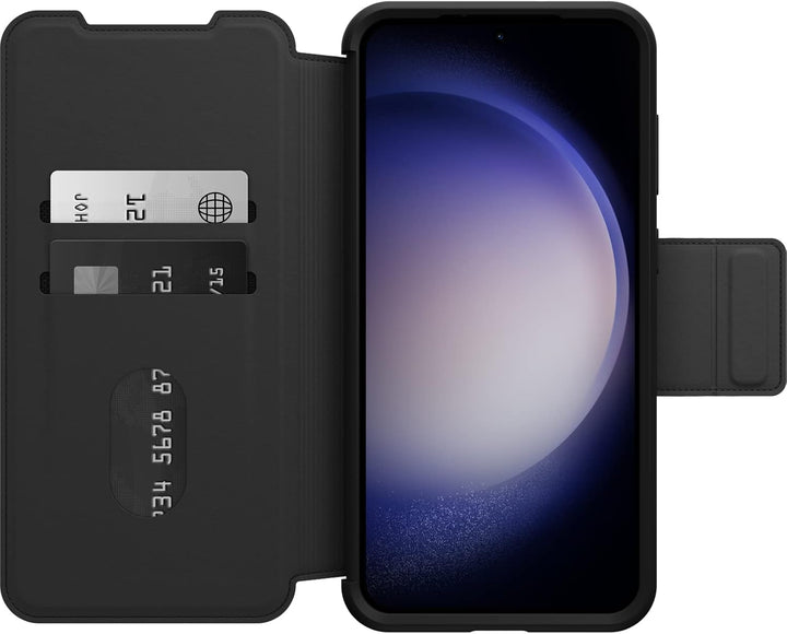 OtterBox Strada Hülle für Galaxy S23+, stossfest, sturzsicher,Premium Lederfolio mit Zwei Kartenhalt