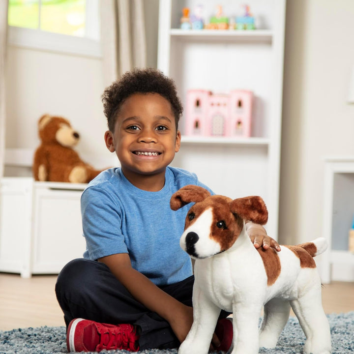 Melissa & Doug Jack Russell Terrier – Plüsch Spielzeug für Kinder | Tier Weiches Spielzeug | Alle Al