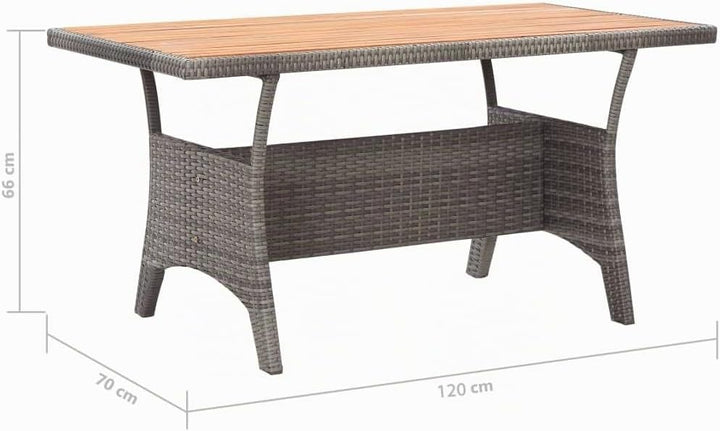 vidaXL Akazienholz Massiv Gartentisch Garten Esstisch Terrassentisch Tisch Balkontisch Gartenmöbel O