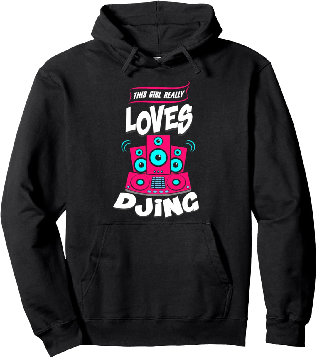 This Girl Really Loves DJing Disc Jockey Geschenk DJ Pullover Hoodie