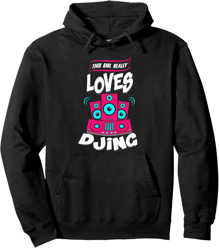 This Girl Really Loves DJing Disc Jockey Geschenk DJ Pullover Hoodie