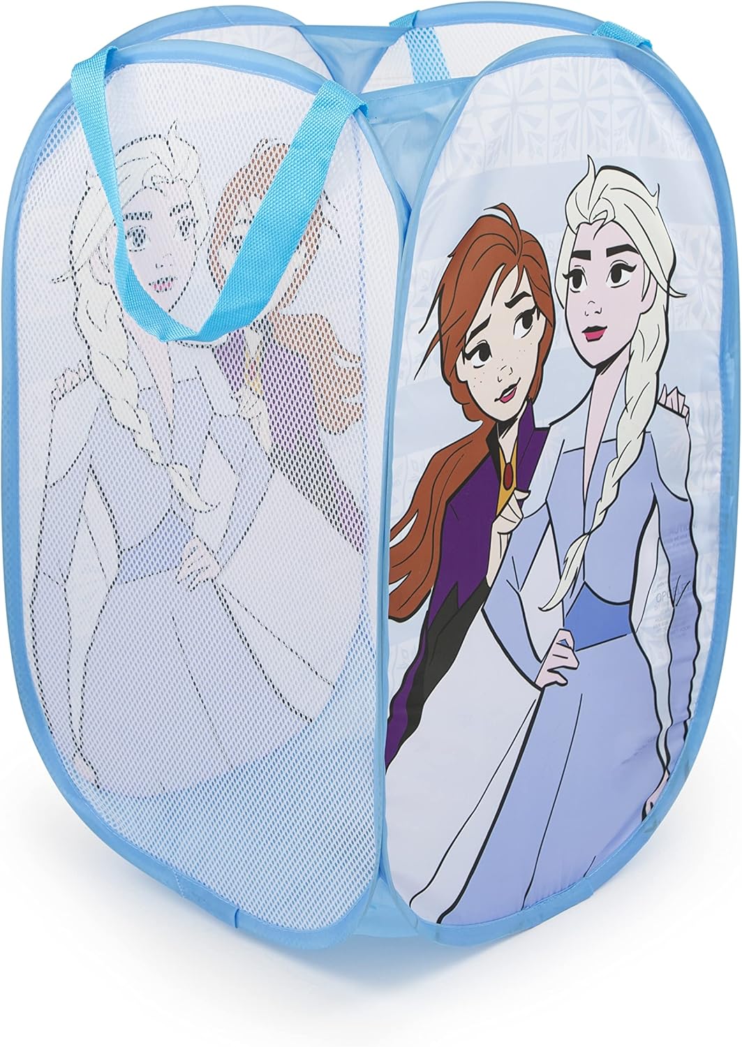Disney Frozen Spirit of Adventure Pop-Up-Wäschekorb, 80 l, Wäschekorb für Kleidung oder Spielzeug Bl