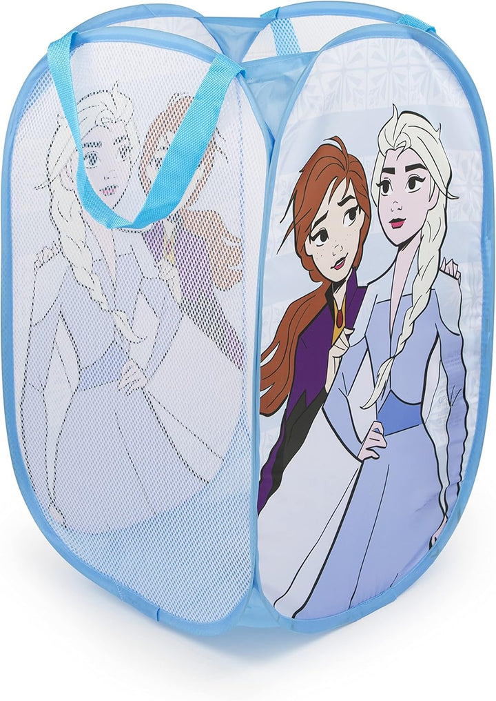Disney Frozen Spirit of Adventure Pop-Up-Wäschekorb, 80 l, Wäschekorb für Kleidung oder Spielzeug Bl