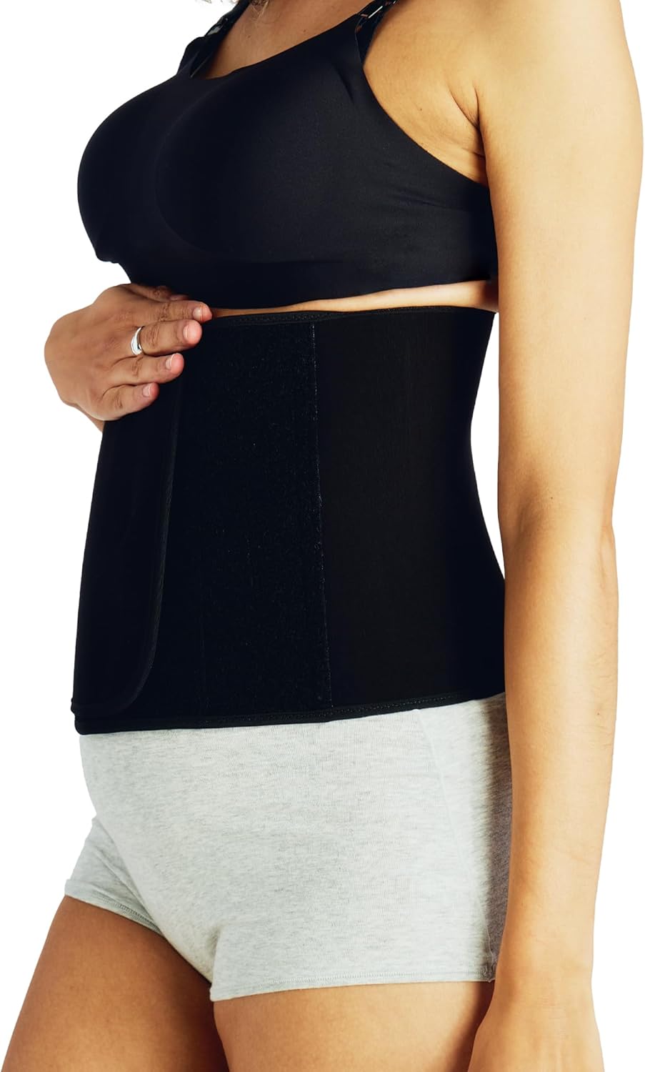 Belly Bandit Bamboo Bauchbinde zur Unterstützung der Rückbildung Schwarz - (XL) Extra Large Schwarz,
