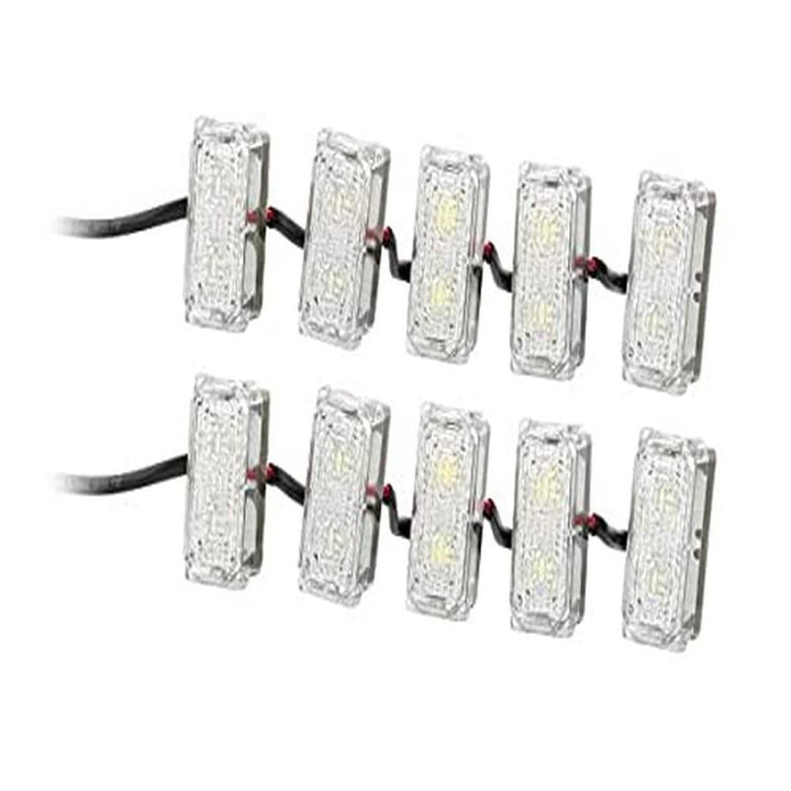 HELLA - LED-Tagfahrleuchtensatz - LEDayFlex II - 24V - rechteckig - Einbau - Lichtscheibenfarbe: gla