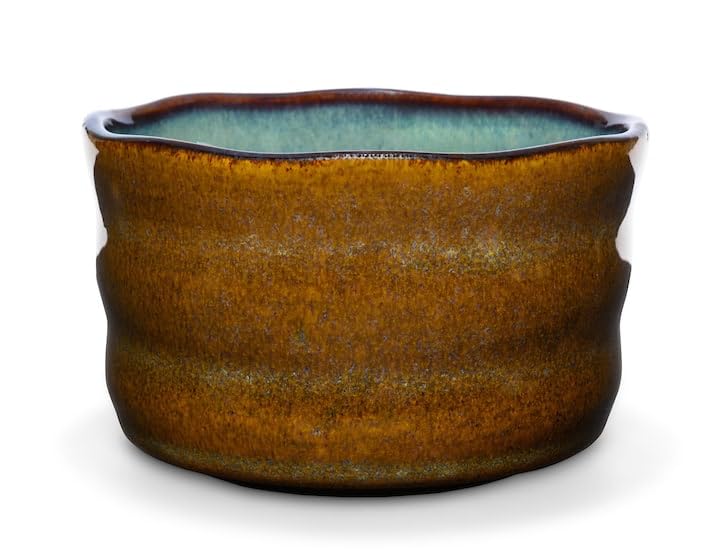 MAOCI - Matcha Tee-Schale Chawan aus Porzellan 350ml braun handgefertigt