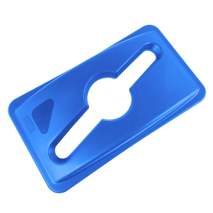 Rubbermaid Commercial Products Slim Jim Commingle Lid for Paper/Bottles/Cans - Blue blau für Slim-Ji