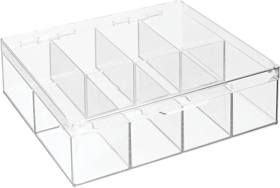 mDesign Küchen Organizer – praktischer Kasten mit Deckel für Küche und Speisekammer – Aufbewahrungsb