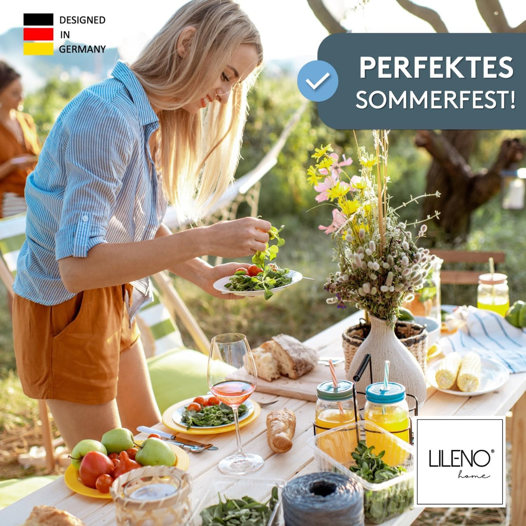 LILENO HOME Gartenstuhl Auflagen als [2er Set - Niedriglehner] in Taupe - Bequeme Liegen als Sitzauf