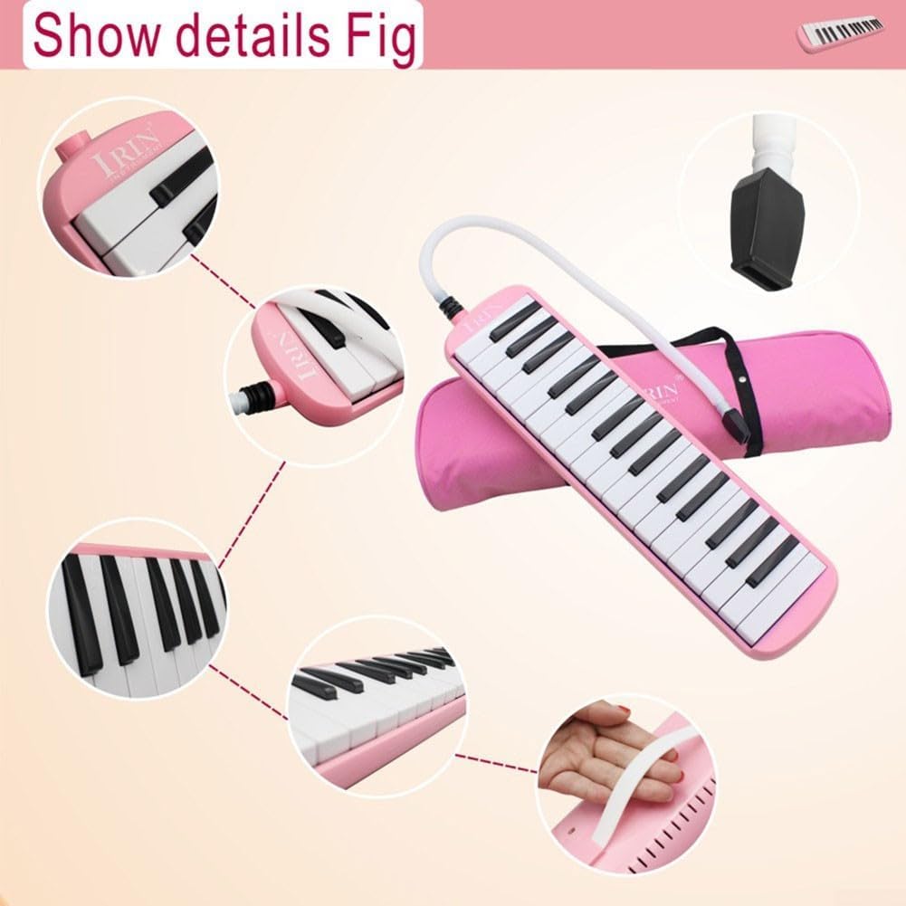 Melodica Keyboard-Bundle mit 32 Tasten, tragbares Instrument, ideal für Studenten, kommt mit weichem
