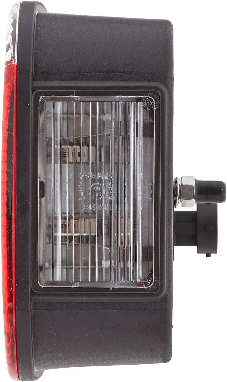 HELLA - Heckleuchte - Glühlampe - 12V - Anbau/geschraubt - Lichtscheibenfarbe: weiss/rot - Stecker: