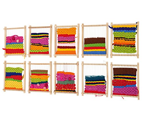 Betzold - Schul-Webrahmen Buchen-Holz, Set mit 10 Stück, inkl. Anschlagkamm NoColor, NoColor