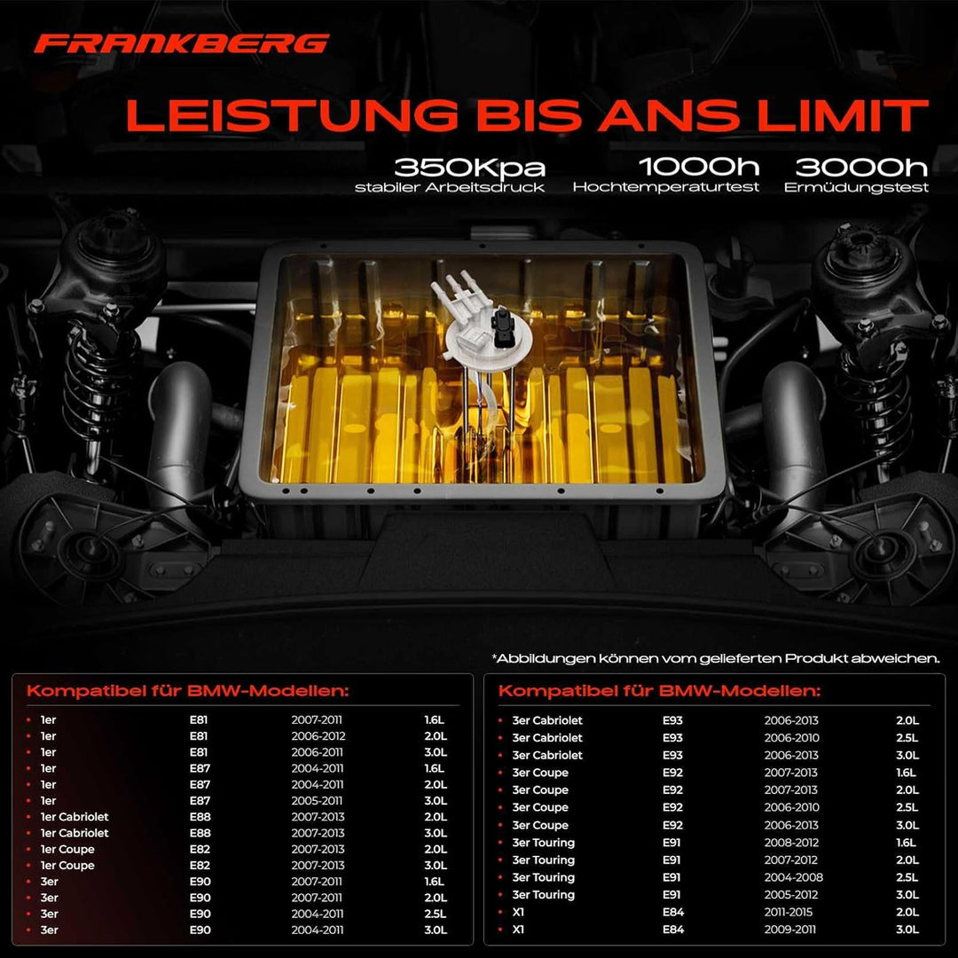 Kraftstoffpumpe Benzinpumpe für E81 E82 E84 E87 E88 E90 E91 E92 E93 1.6L 2.0L 2.5L 3.0L Benzin 2004-