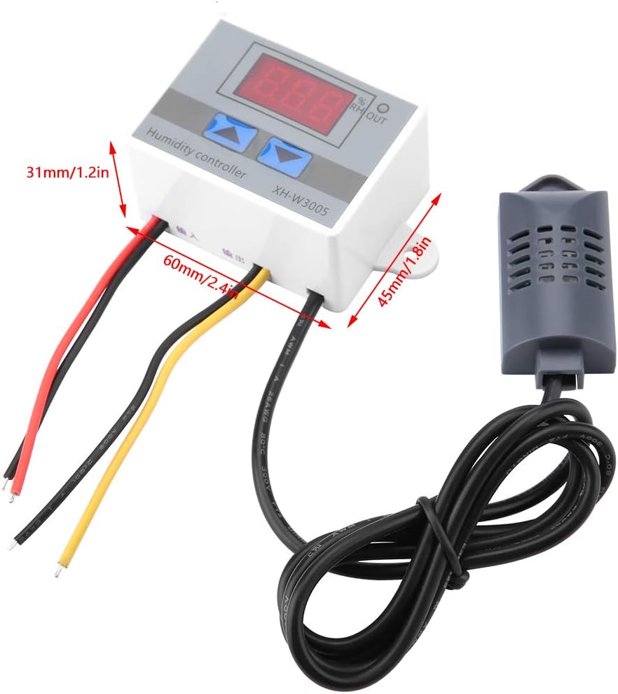 XH-W3005 Digitaler Feuchtigkeitsregler Hochgenauer Feuchtigkeitssensor Hygrometer 12V/24V/220V(12V),