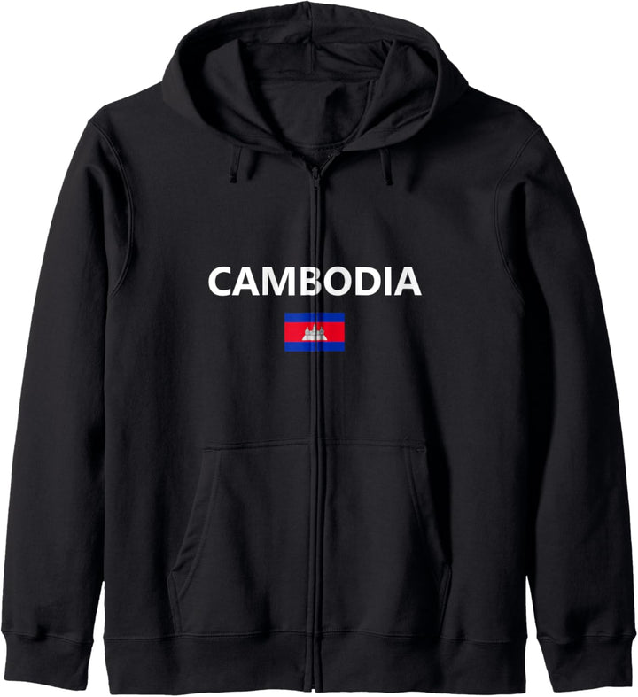 Cambodia Country Flag City Tourist Kapuzenjacke