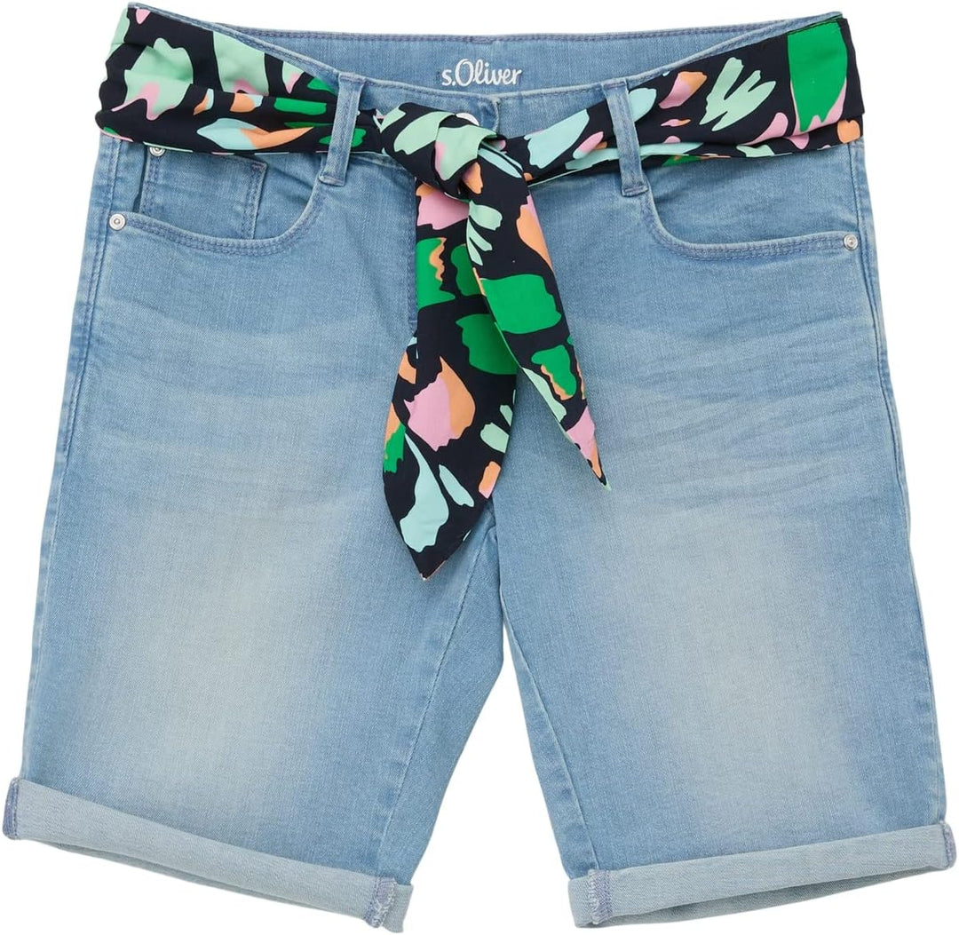 s.Oliver Mädchen Jeans Bermuda, Fit Suri 146 Blau, 146 Blau