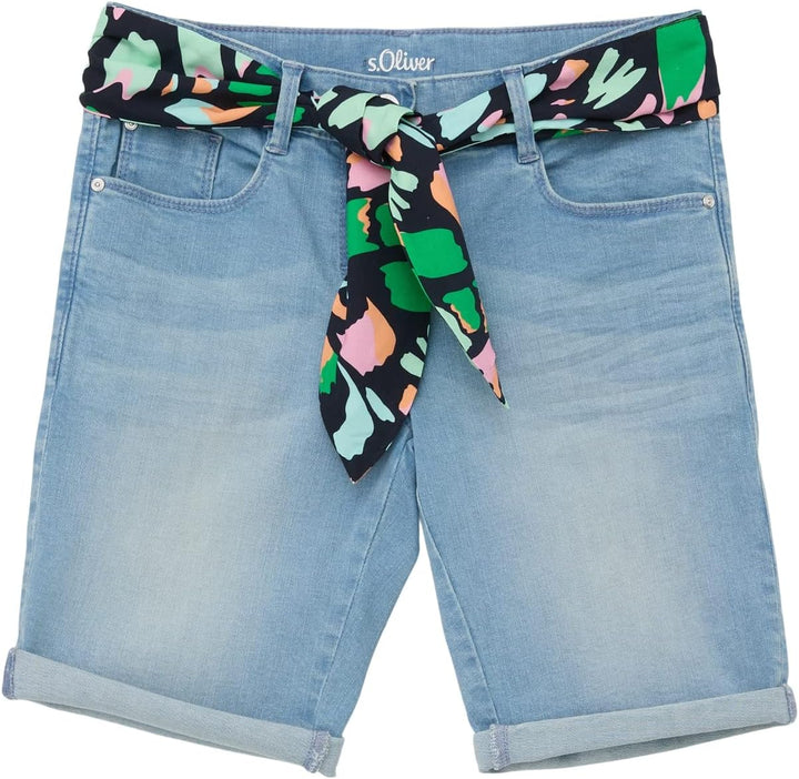 s.Oliver Mädchen Jeans Bermuda, Fit Suri 146 Blau, 146 Blau
