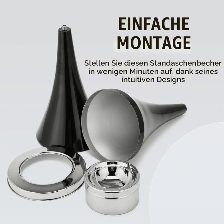CO-Z Freistehend Aschenbecher Standaschenbecher Zigarettenschachtel mit Standfuss 55,6 cm hoch Floor