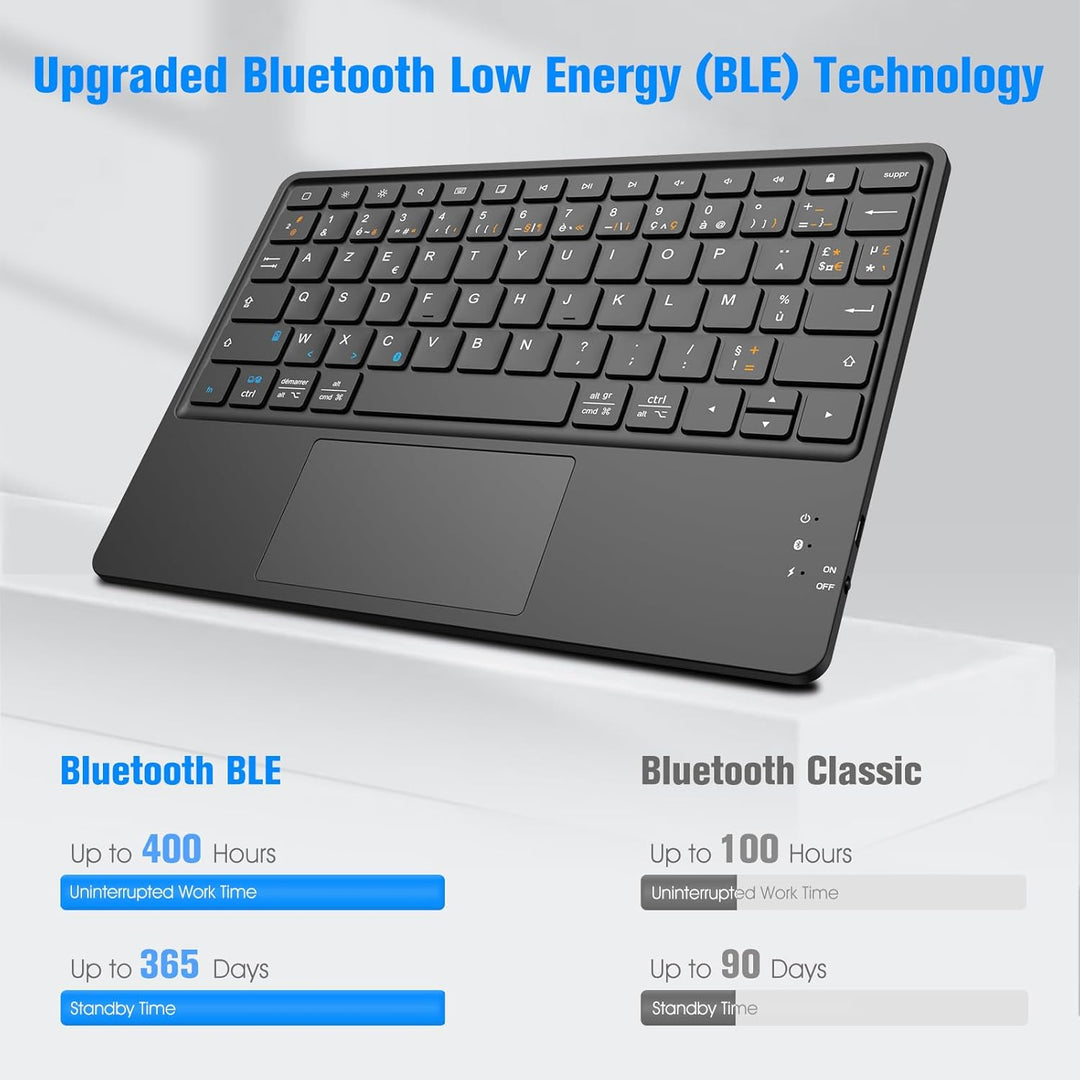 FINTIE Französische AZERTY-Tastatur für Samsung Galaxy Tab S9 FE 10,9 Zoll 2023 und Tab S9 11 Zoll,