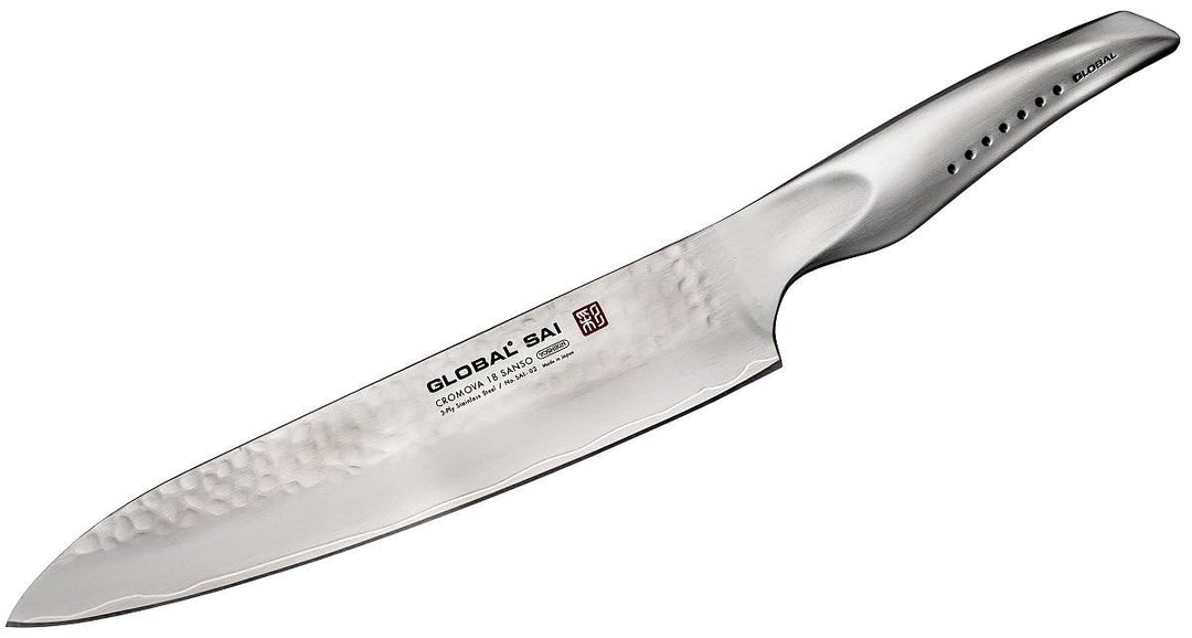 Global SAI-02 Tranchiermesser, 21cm Hammerdesign