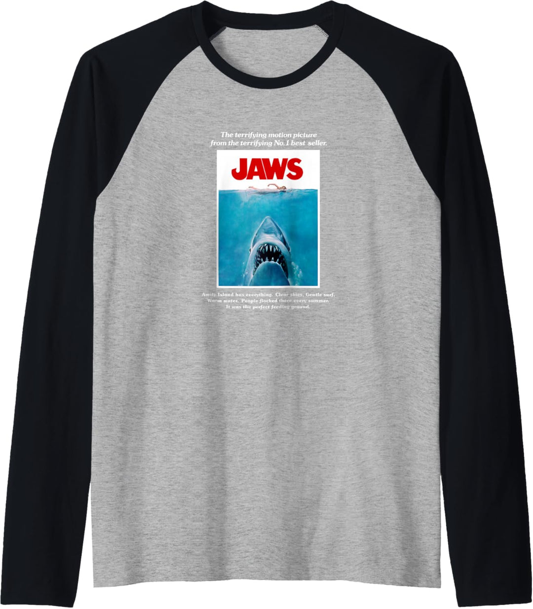 Jaws Original Movie Poster Raglan