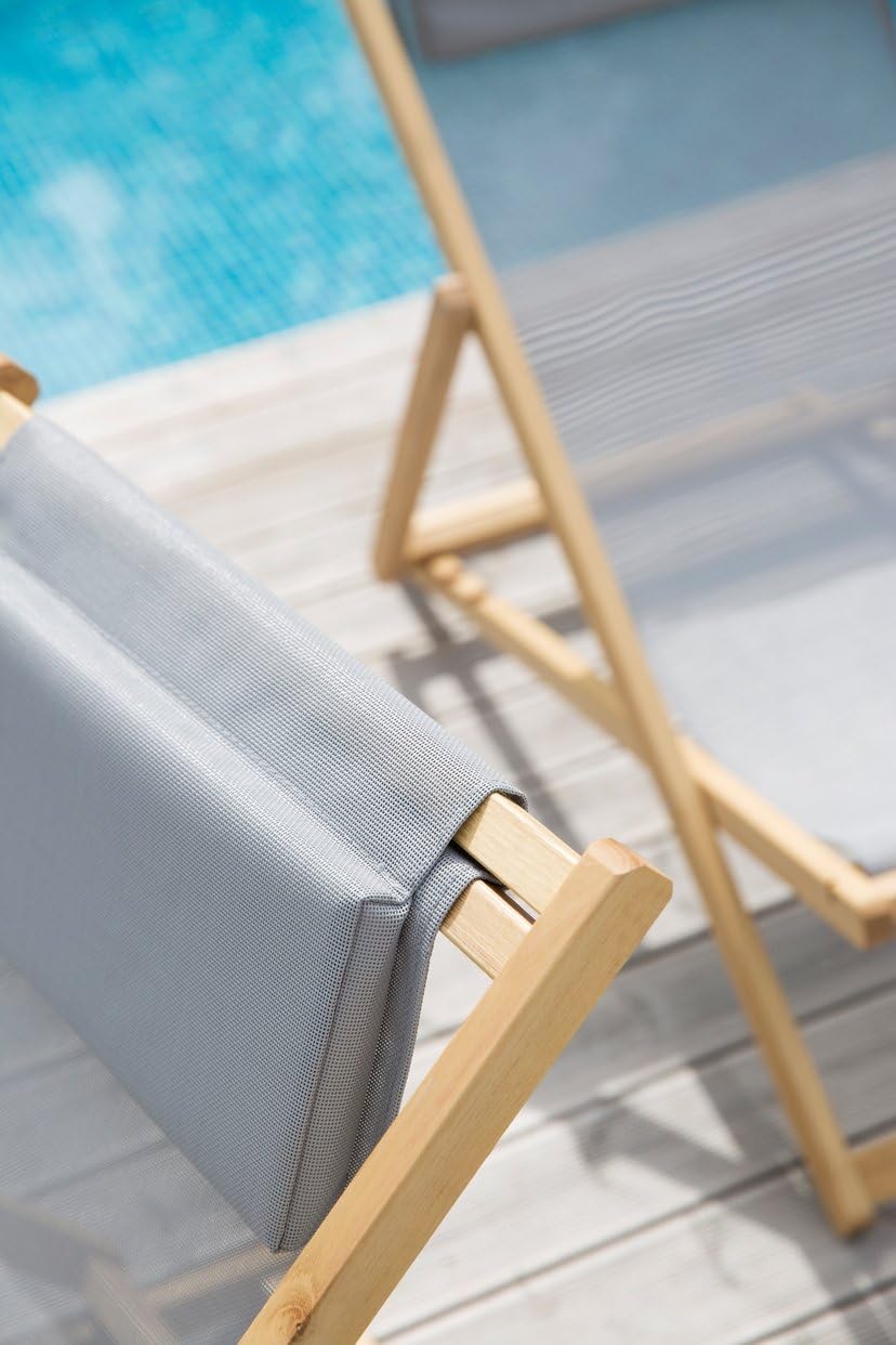 Jan Kurtz Fiam Relax Liegestuhl (Hellgrau), Hellgrau