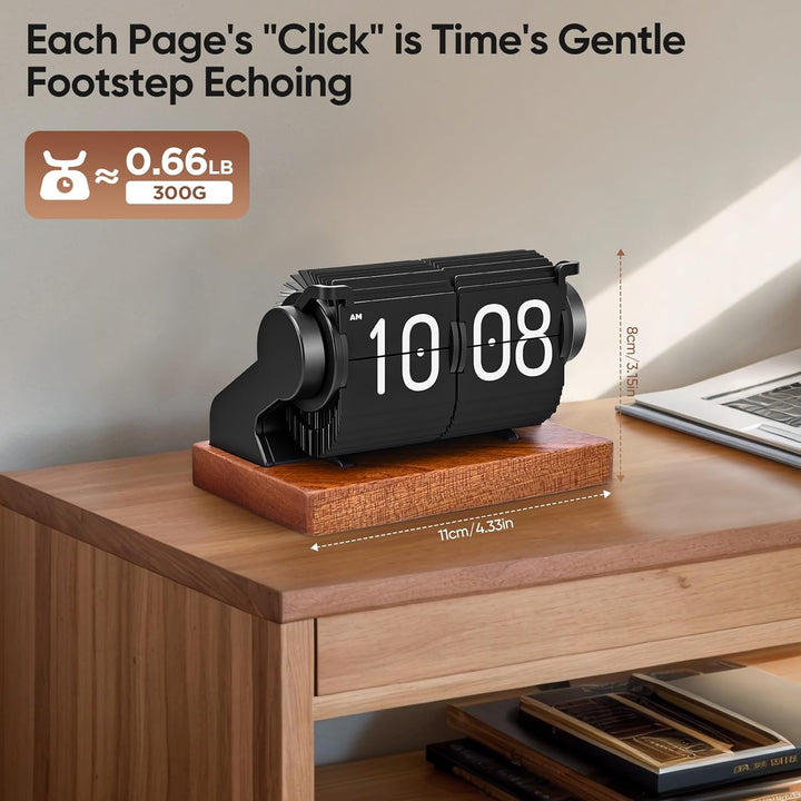 Flip Clock, Retro-Flip-Uhr, Neues USB C Wecker Digital, Grosse Zahl Mechanische Schreibtischuhr, Vin